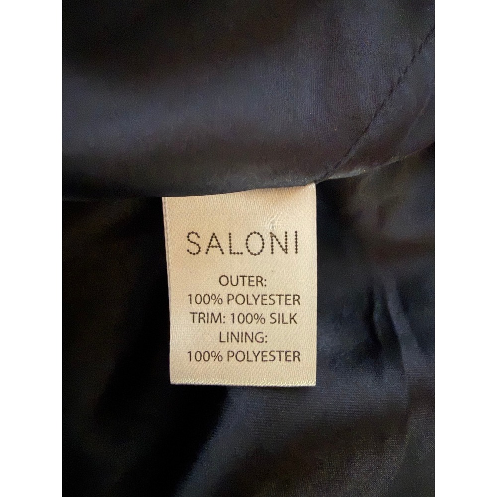 Saloni Sequin Camille B Bow Crystal Embellished Silk Trim Romper Cocktail NWT - Picture 12 of 12